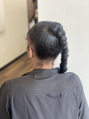 Braided ponytail