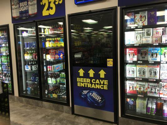 Beer cave. Men have been known to disappear for weeks in there...