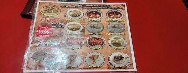 All you can eat Mexican food   2 of 2 pages