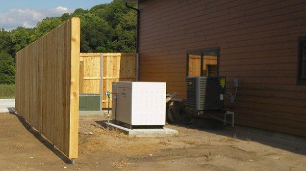 6' Privacy Wood Fence on Steel Postmasters