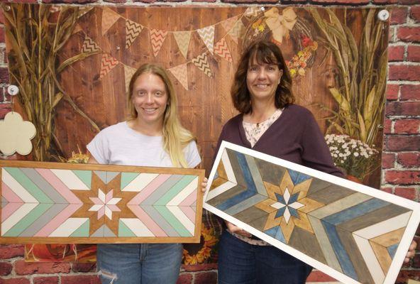 Linear wood Barn Quilt sip and paint 3 hours.