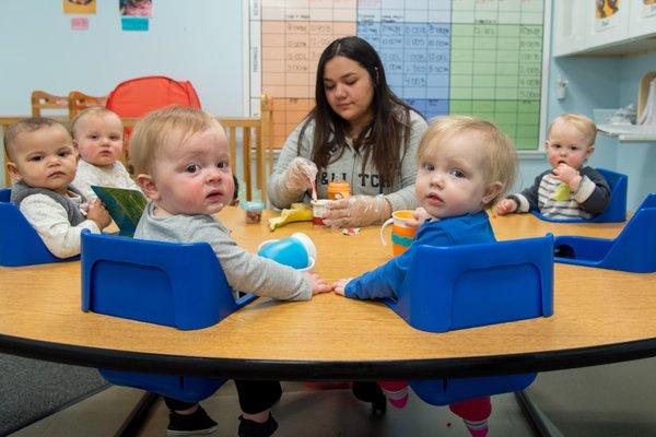 Lunch time in our infant room.