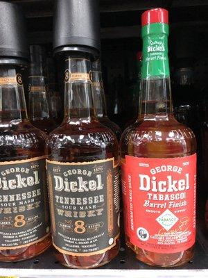 11/14/18. Wednesday. George Dickel, with a Tabasco Barrel Finish? What?!?!? And it looks like a giant bottle of Tabasco??? Hel-lo, Santa!!!