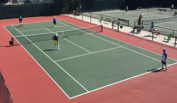 The DTC has two clay courts and ten hard courts.  The courts are in great shape and have recently been resurfaced.