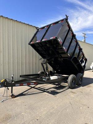 One of the dump trailers we've built