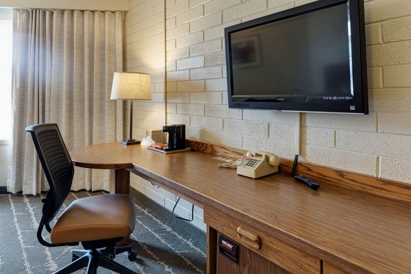 In-room desk and TV