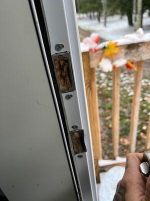 Deadbolt isn't deep enough or wide enough for the lock to even be used.