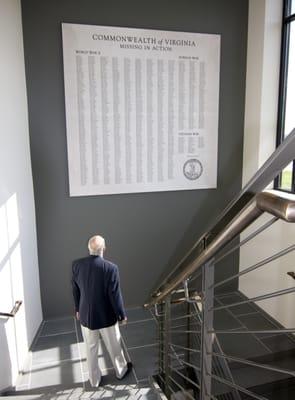 Virginians who gave their lives in service to their country in World War 2, the Korean War and the Vietnam War