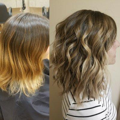 Balayage and cut done by Haley