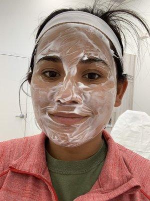 Numbing cream for my microneedling session. Don't mind my crazy hair