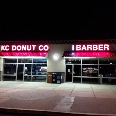 Tony's Barber Shop Entrance...Best Donuts In Olathe Next Door.