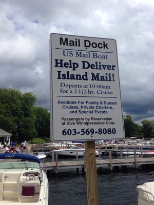 Look for this sign in the town docks area.