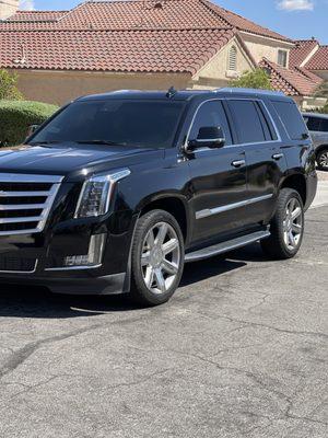 Happy customer vehicle cleaned minus tire shine