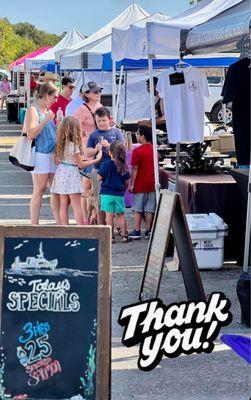 View of one row of booths. Photo courtesy of Lone Star Farmer's Market.