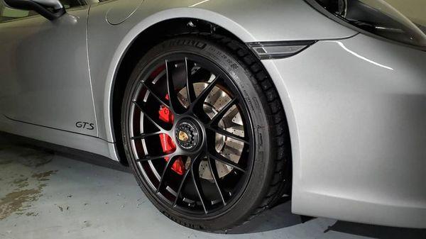 Wheels, calipers, and wheel well plastics coated.