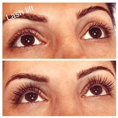 A keratin lash lift to enhance the natural lashes