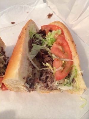 1/2 small cheesesteak w/ tomato and lettuce