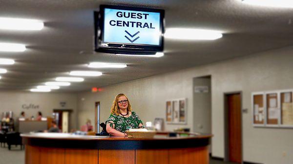 4 - When you first enter the lobby, continue to the Guest Central counter for assistance.