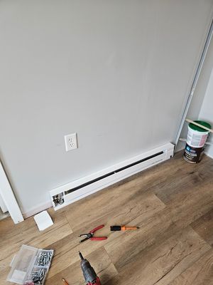 4 New baseboards installed as well as thermostats