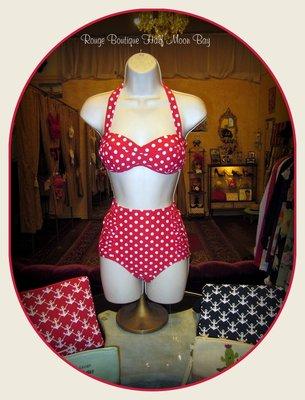 Retro swimsuits ~ 2 piece and one piece at Rouge