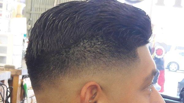 Regular Fade with comb over