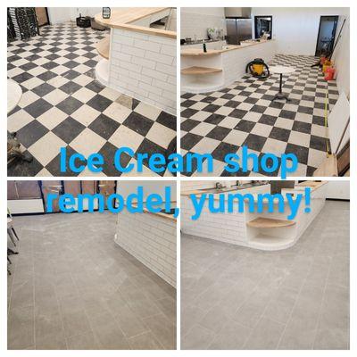 Commercial business floor remodel