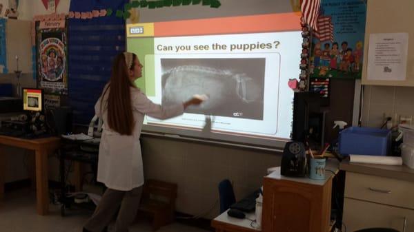 Dr. Kluchurosky visits a local elementary school.