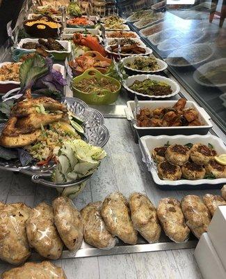 So much goodness!  But the Hand Pies are front and center! Crab Cakes behind that.