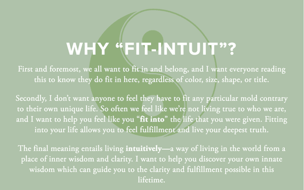 Why did I create Fit-Intuit?