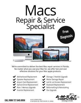 We repair Mac's as well.