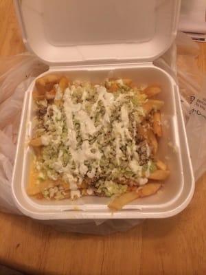 Carnitas fries - kinda plain because i don't like spicy stuff