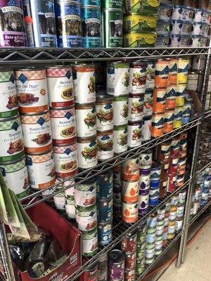 Wide selection of dog and cat food