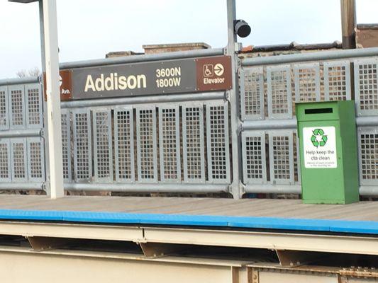 Recycling Bins on the Platforms