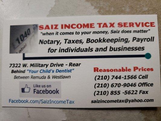 Saiz income tax