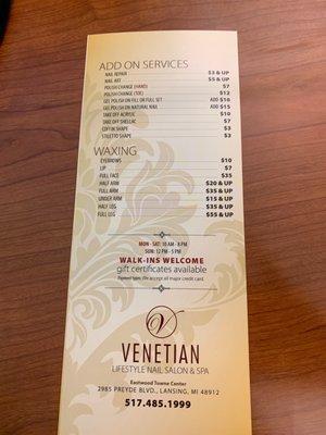 Venetian Lifestyle Nail Salon