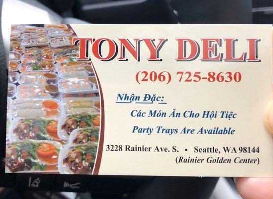 Tony’s Deli