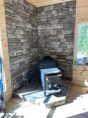 Rock wall veneer