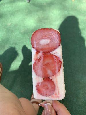 Strawberry and Cream Popsicle