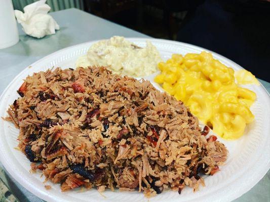 Shredded Pork with Mac... c'mon... can't go wrong!