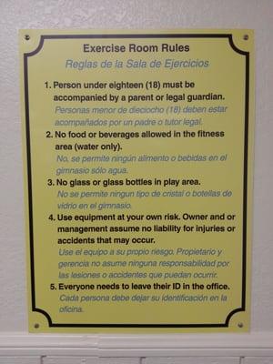 Gym rules