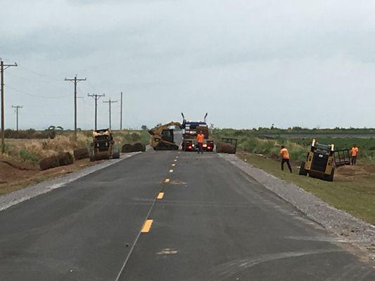 30 acre sod project near Altus, OK for Klaver Construction