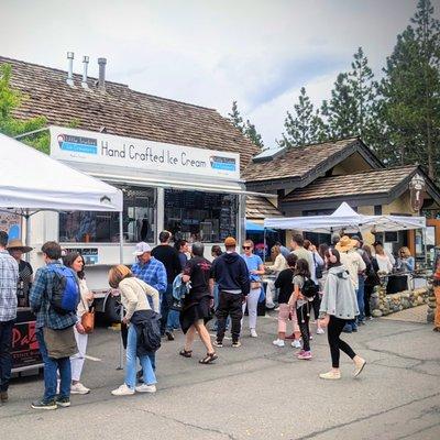 The best Ice Cream in Tahoe is actually found at this little Food Truck next to Tahoe Tap Haus!