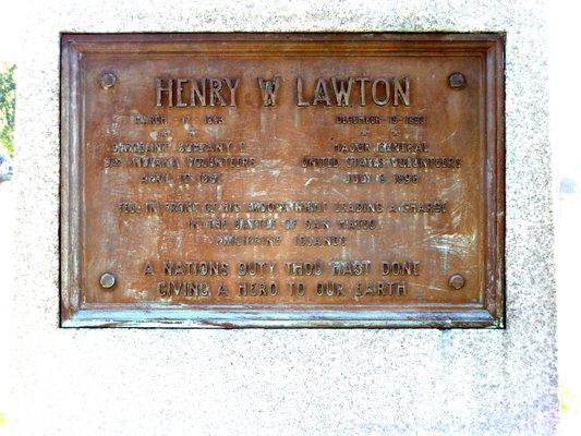 plaque for Lawton