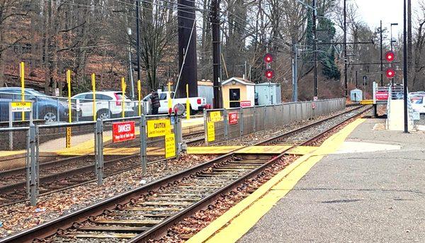 SEPTA Elwyn Station -- I hate having to cross tracks. Make a tunnel or overpass, please!