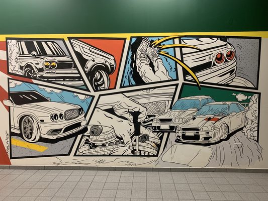 Mural at the shop