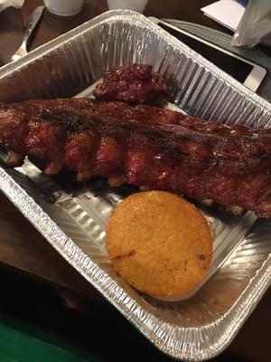 Full Slab Baby Back Ribs (& cornbread)