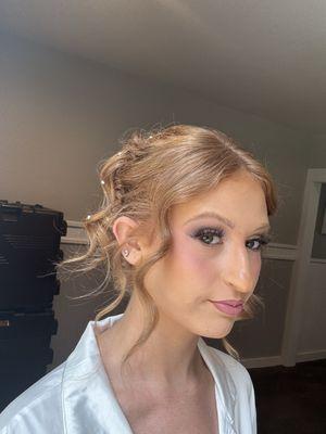 Bride's makeup