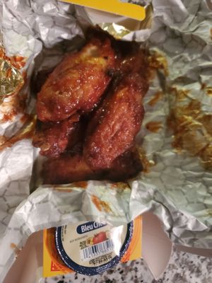 Wings. Actually had meat and not overdone with the sauce.