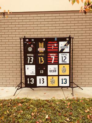 Custom T-Shirt Quilt made from Soccer Jerseys