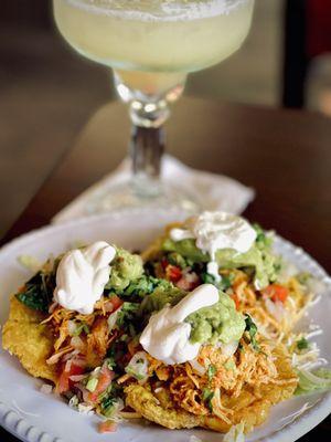 Tostones Locos w/ House Margarita. Yum! Kissimmee, FL